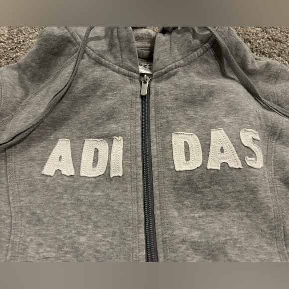 Adidas Zip Up Hoodie Sweatshirt Womens Medium - Picture 4 of 8